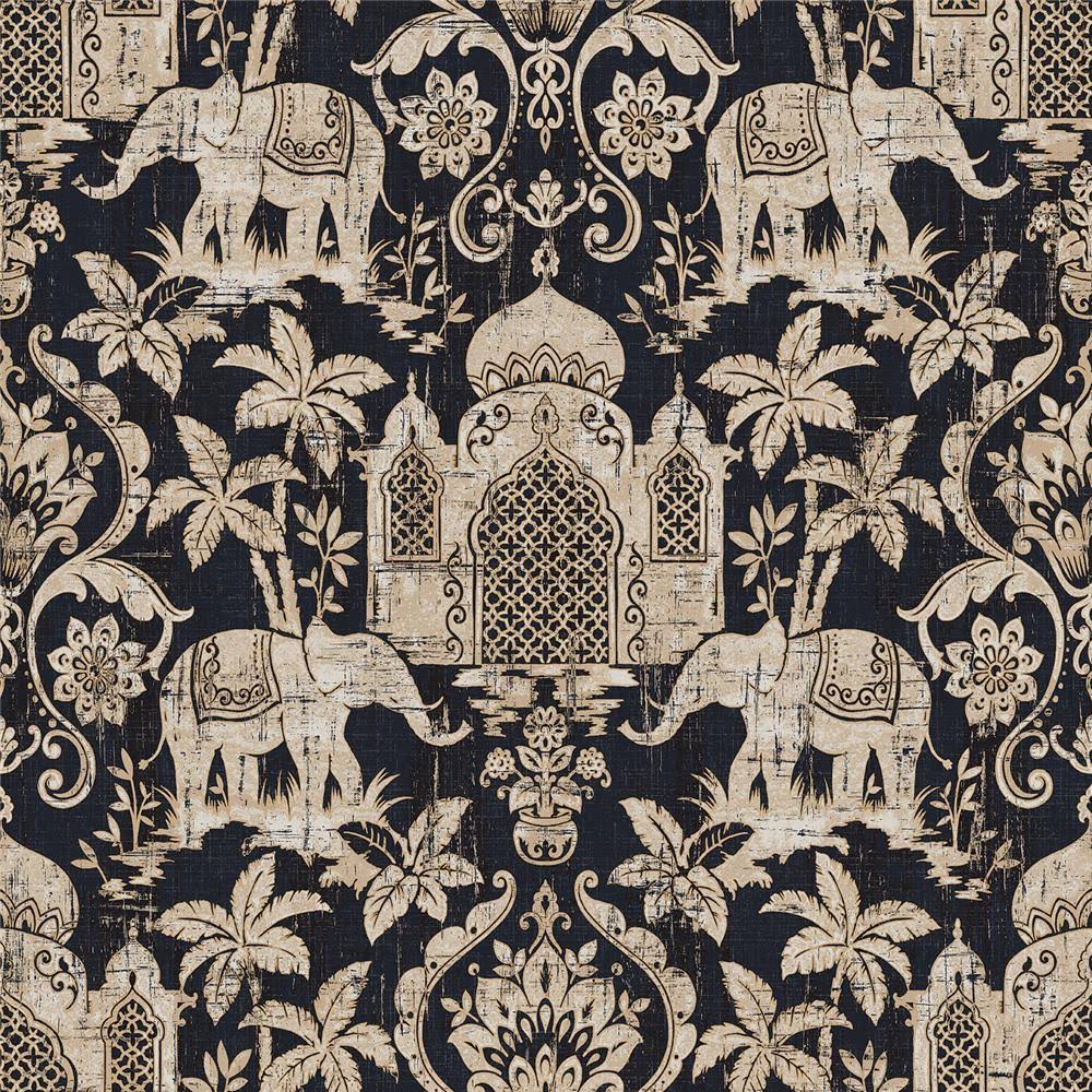 Beige Black Copper Wallpaper J369