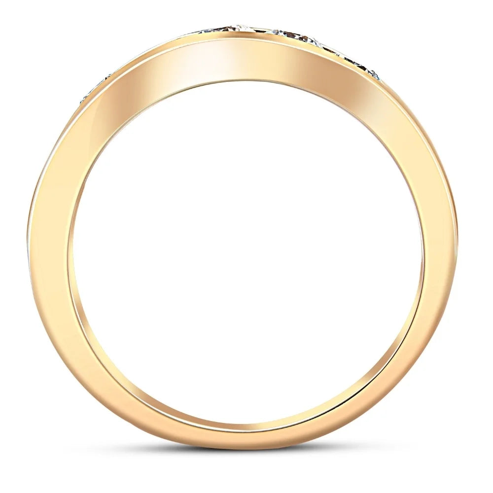 14k Yellow Gold Lab Grown Diamond Channel Set Mens Ring J70614