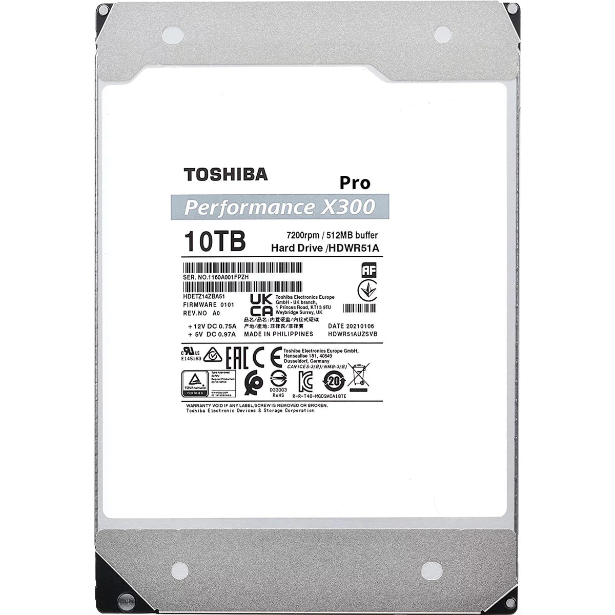 10TB 3.5-Inch Internal Hard Drive V192