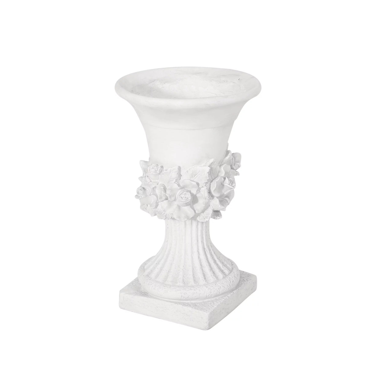 Lightweight Concrete Urn Planter Antique White V8056