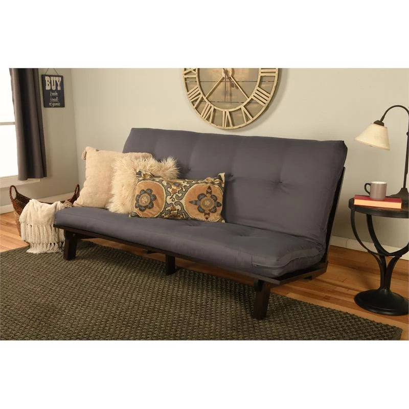 Wood Futon with Gray Mattress X74714