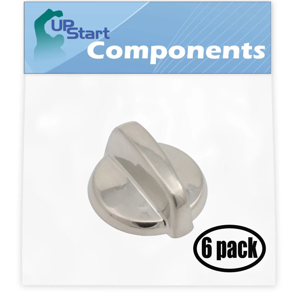 6 Pack Stainless Steel Control Knob W7014