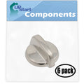 6 Pack Stainless Steel Control Knob W7014