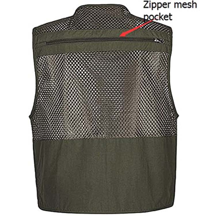 Blue Mesh 16 Pockets Quick Dry Fishing Vest B97695