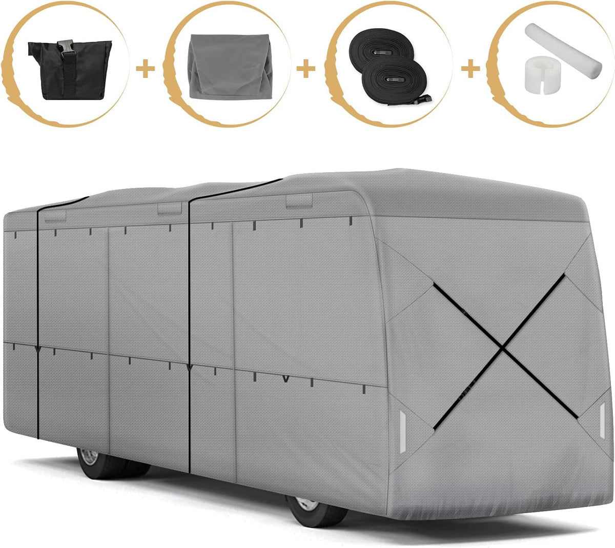 RV Cover 4 Layers with Adhesive Repair Patches H810832