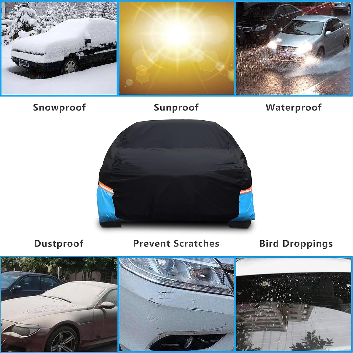 Waterproof All Weather Breathable UV Protection Car Cover N59837