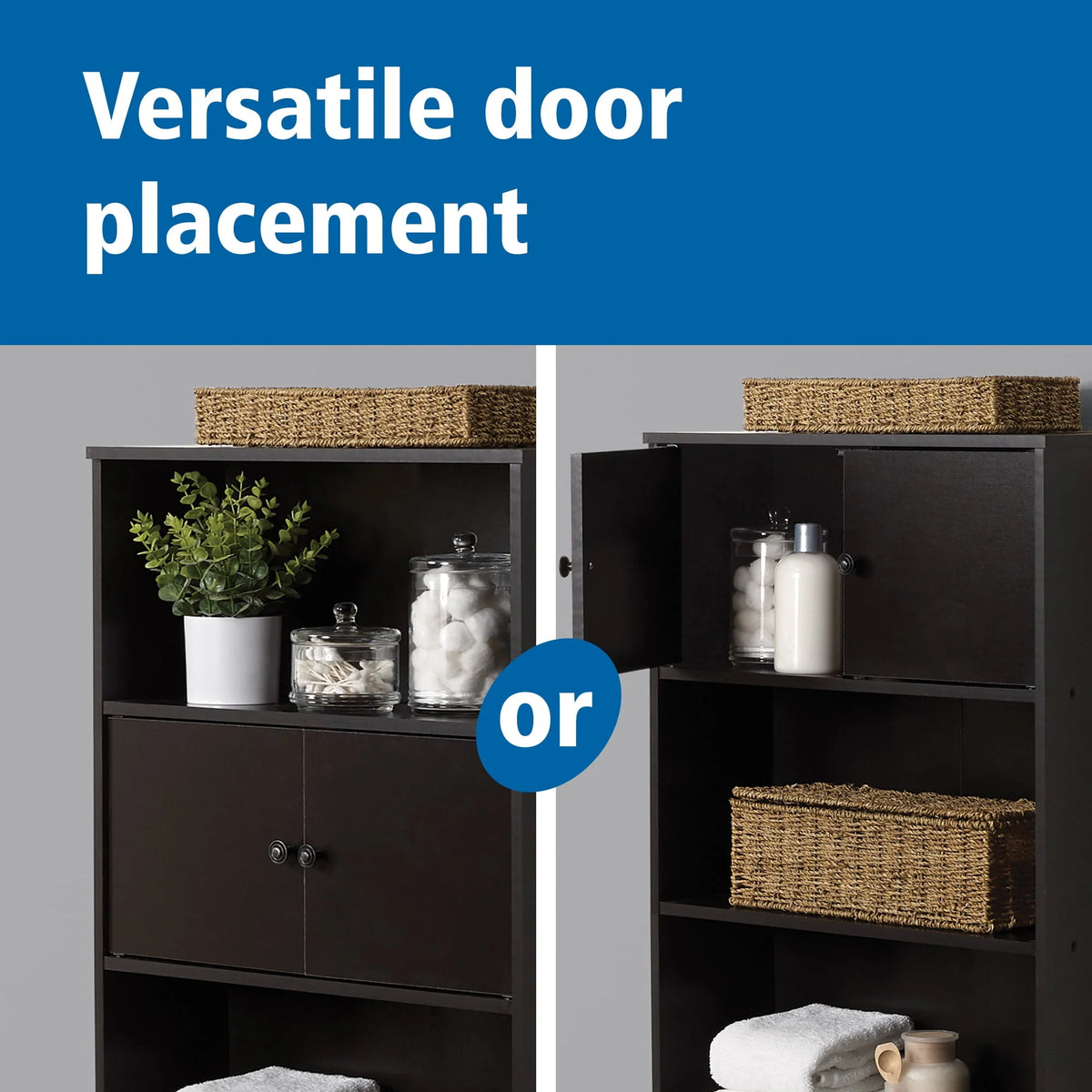 White 3-Shelf Bathroom Space Saver E779054
