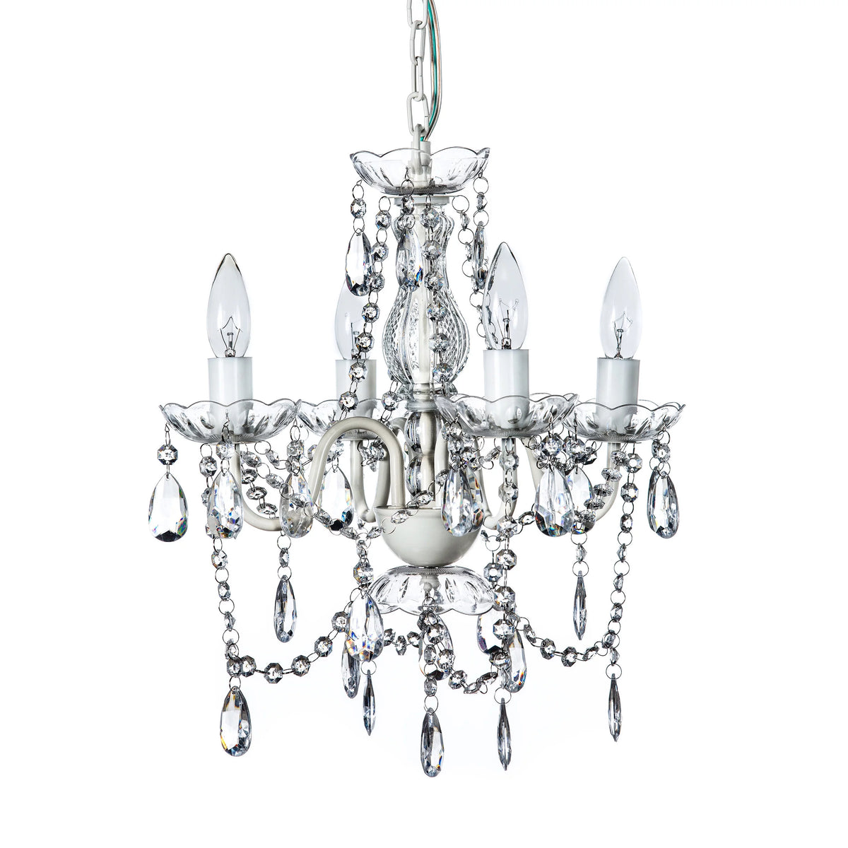Clear 4 Light Acrylic Crystal Chandelier A3091