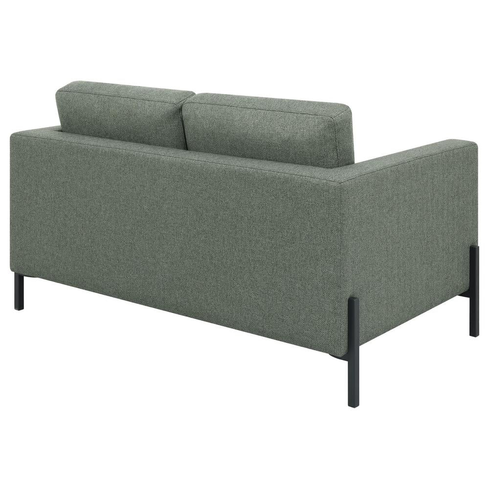 Sage Upholstered Fabric Loveseat with Track Arms J292600