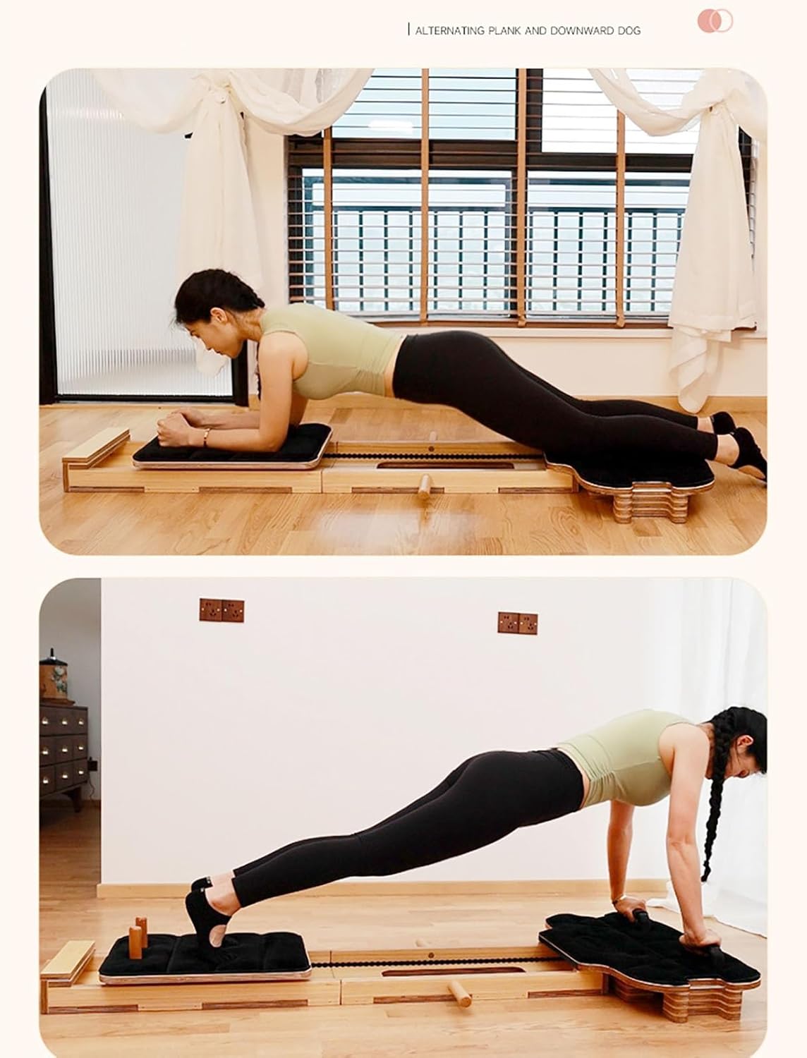 Pilates Reformer Workout Machine, 330 lbs Weight Capacity Q972488