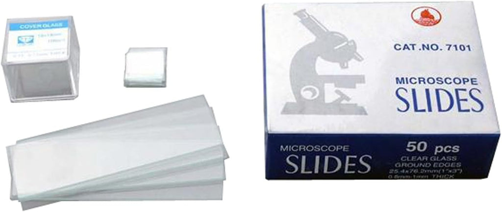 1600X Biological Compound Binocular Microscope + 50 Slides + 100 Coverslips K353