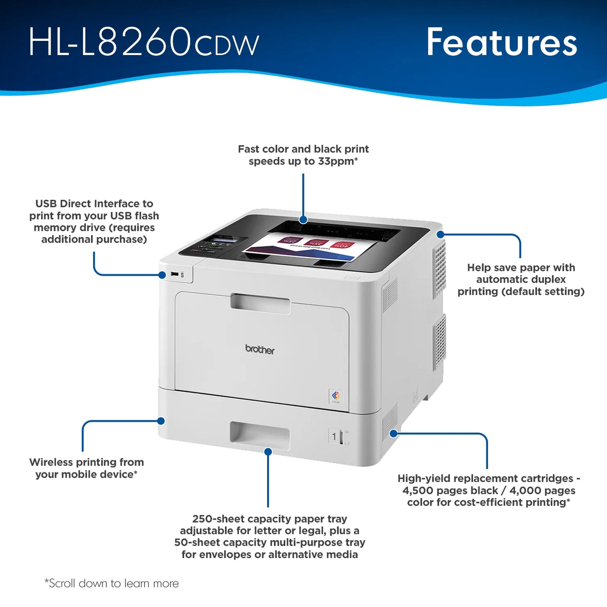Business Color Laser Printer with Duplex Printing N583