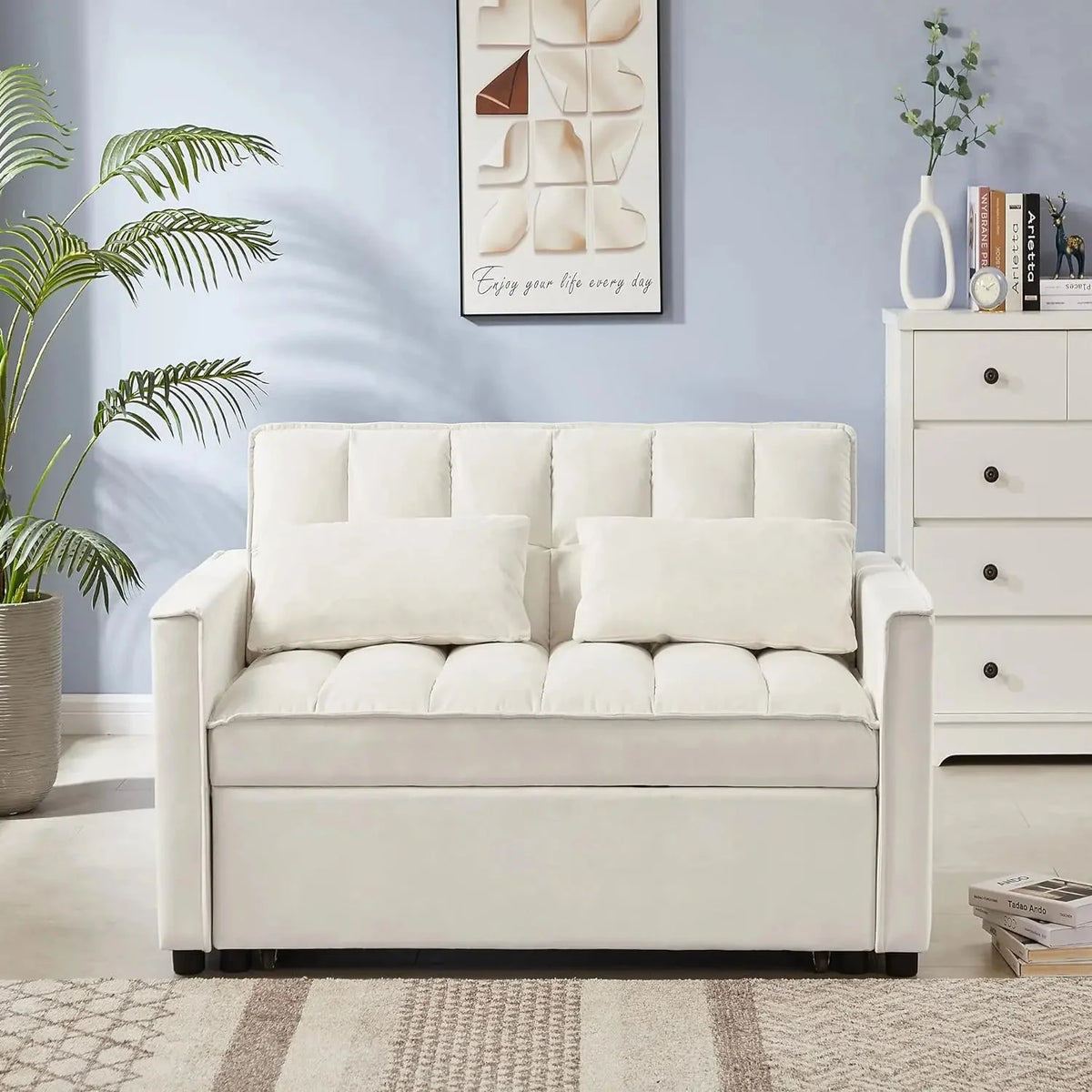 Convertible Sleeper Loveseat Sofa Bed A318