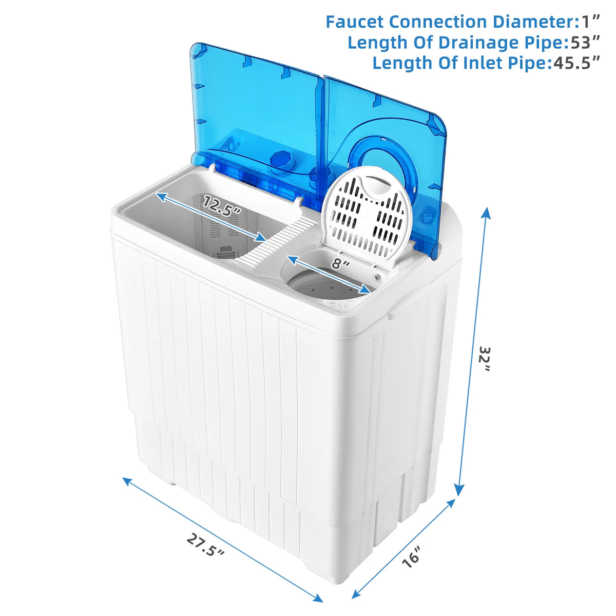 Portable Semi-automatic Twin Tub Washing Machine T697