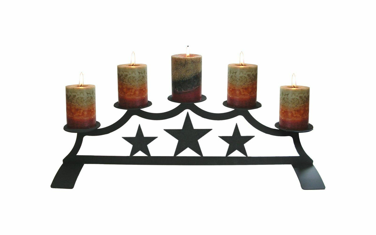 Pinecone Fireplace Pillar Candle Holder P14607