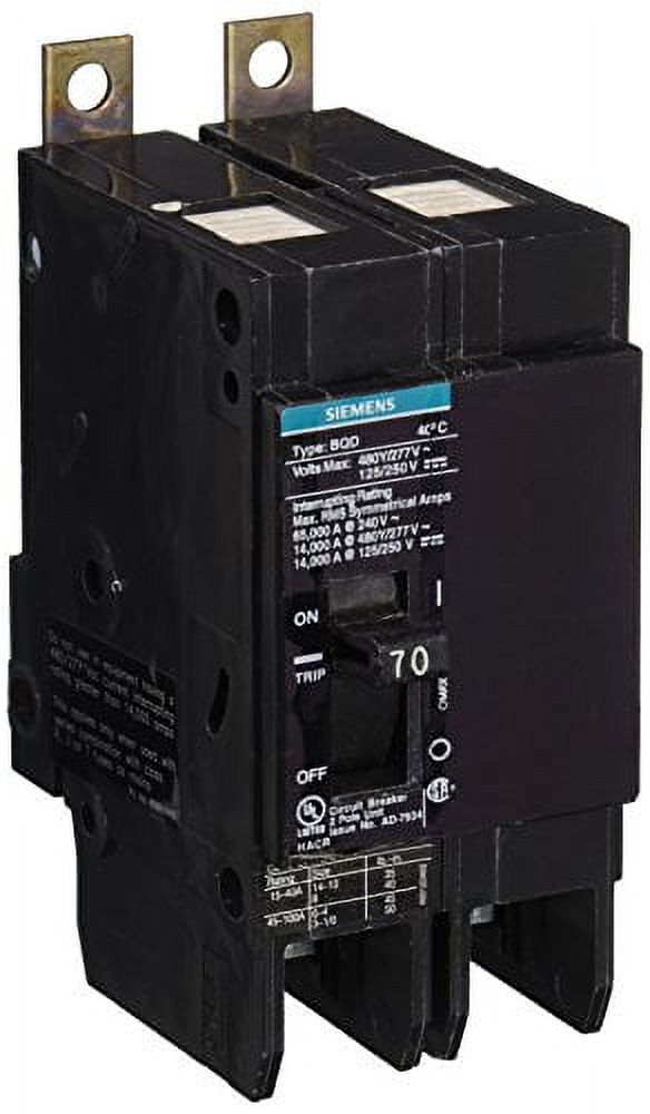 2P 70A 480VAC Circuit Breaker W461