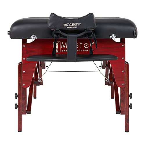 31" Portable Massage Table with Memory Foam Cushioning Black X37777