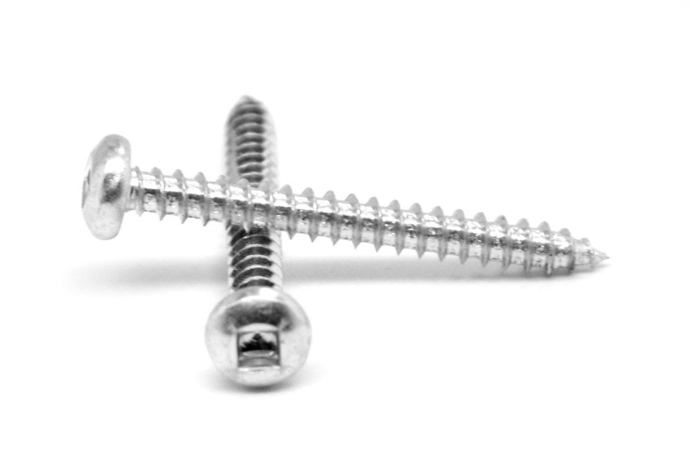 10-12 x 1 1/4 Sheet Metal Screw Square Drive Pan Head Type A Stainless Steel 18-8 L1238