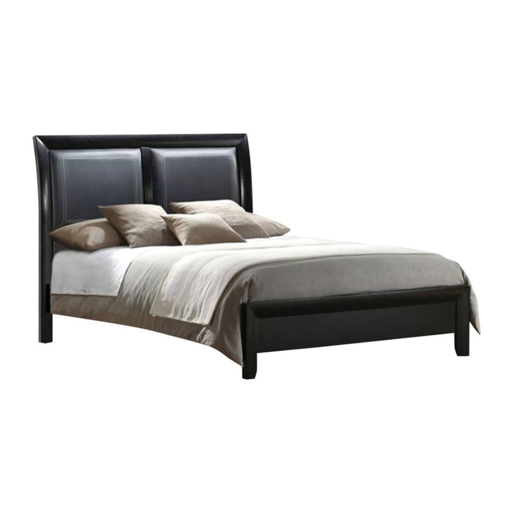 Black Wooden Eastern King Bed L5501