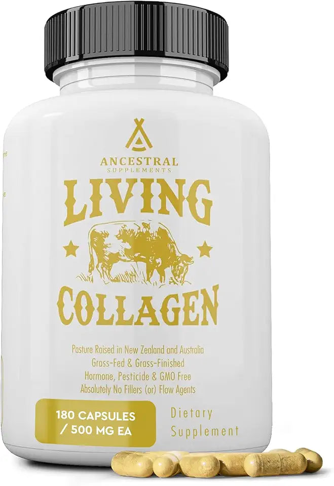 Grass Fed Beef Collagen Powder Supplement, 3000mg, 180 Capsules I315977