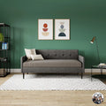 Gray Linen Twin Size Upholstered Daybed W192