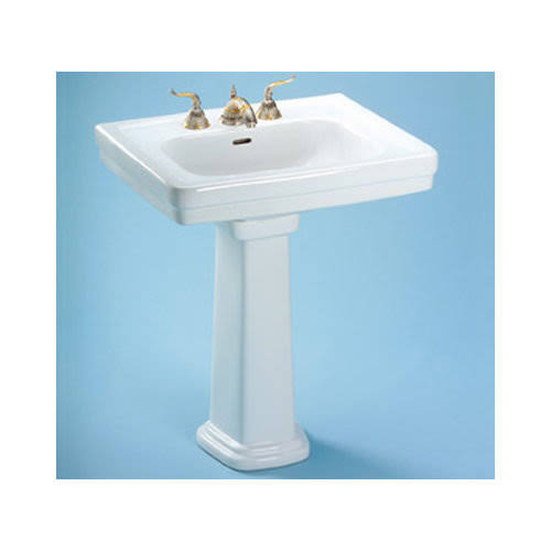 Sedona Beige Pedestal Lavatory Sink Only Single Hole V950362