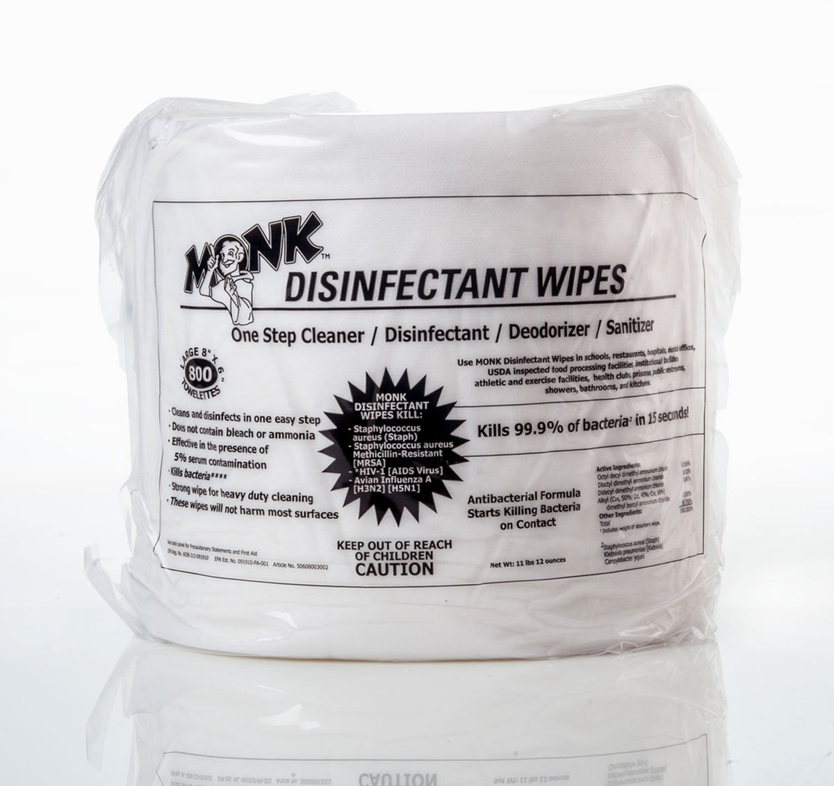 Disinfecting Gym Wipes 4 Refill Pack of 800 Count Wipes Y425