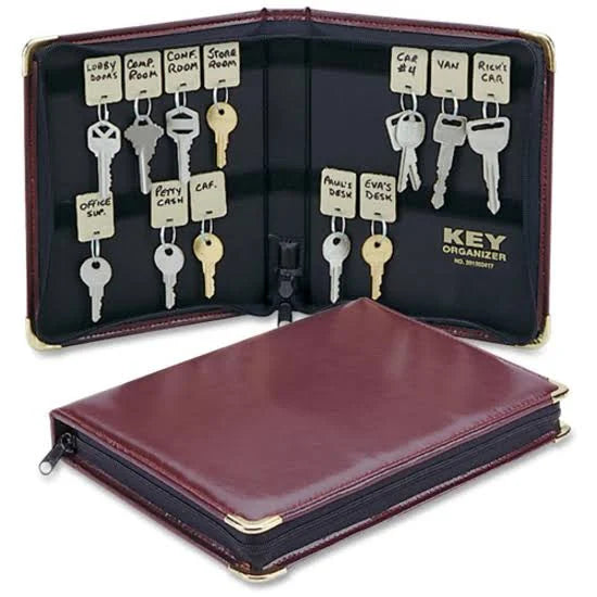 Burgundy Zippered Key Case 48 Key X6159
