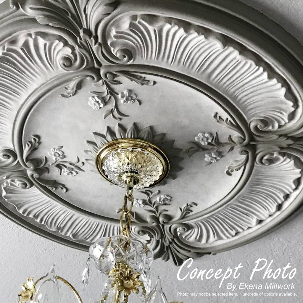 Pale Gold Acanthus Leaf Ceiling Medallion S467