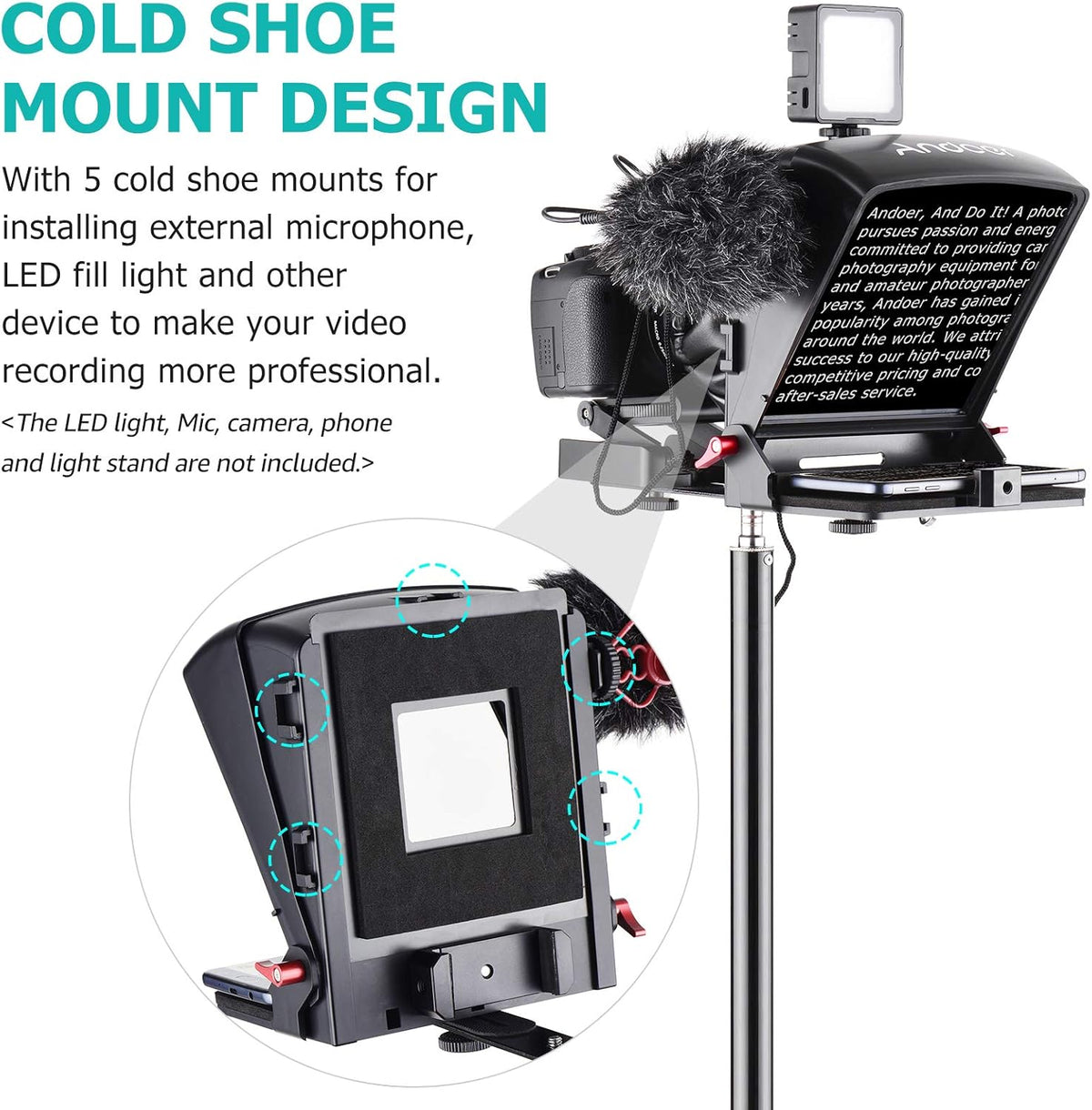 Portable Teleprompter with Remote Control U27468