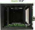 9U Wall Mount Server Cabinet Rack with Glass Door Locking Black A65391