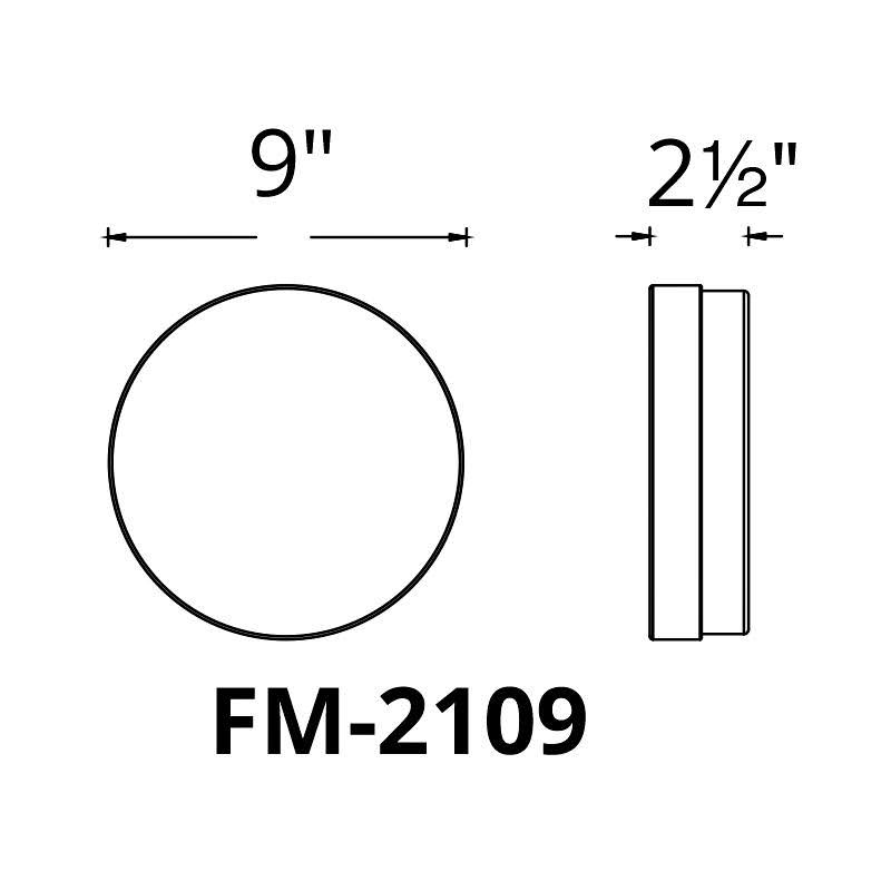 Black LED Flush Mount T45718