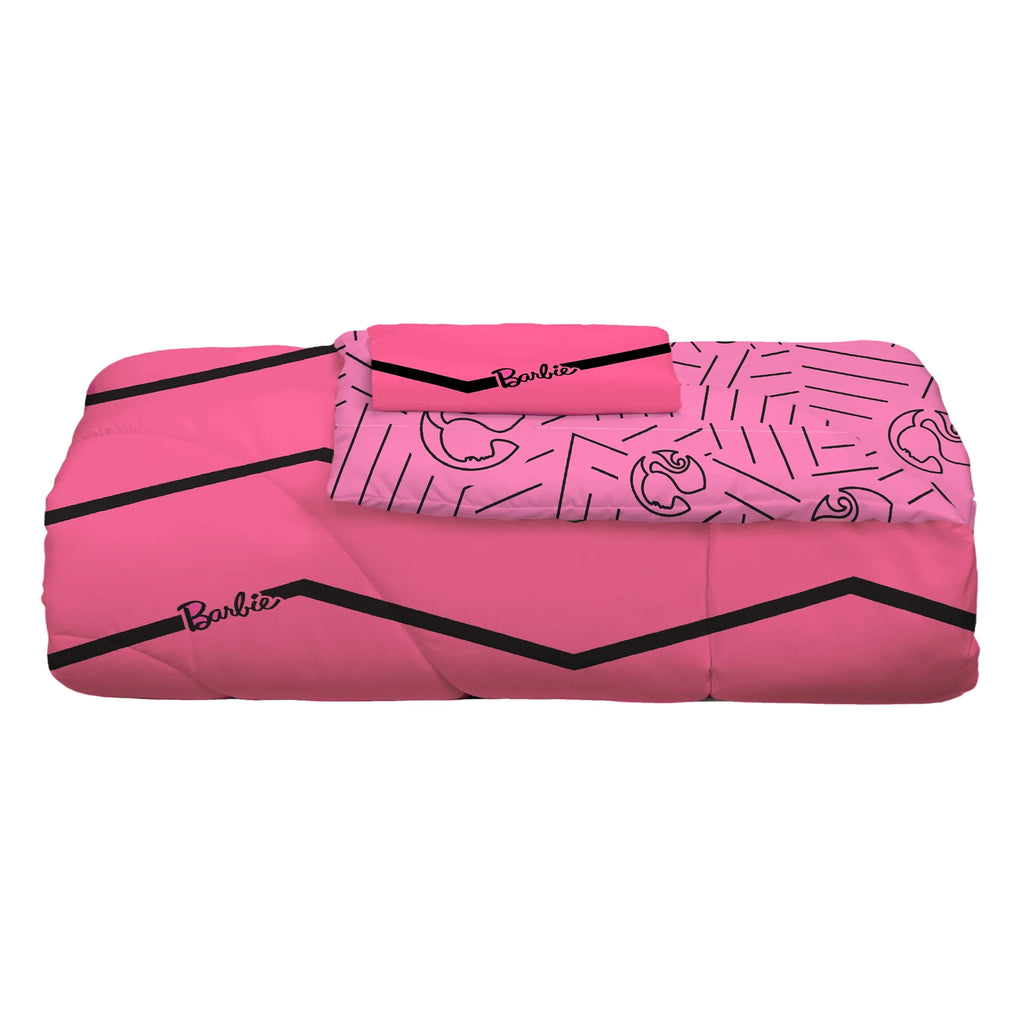 Pink Chevron Microfiber Twin Full Comforter Set A429