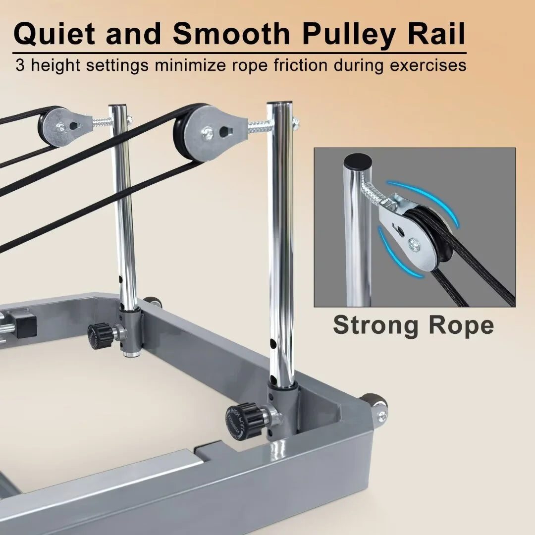 Foldable Pilates Reformer with Spring, Up to 300 lbs Weight Capacity F58316