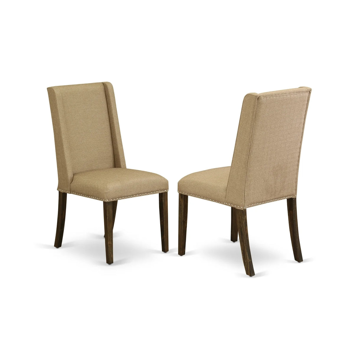 7 Pc Dining Table Set with 6 Linen Chairs X7383
