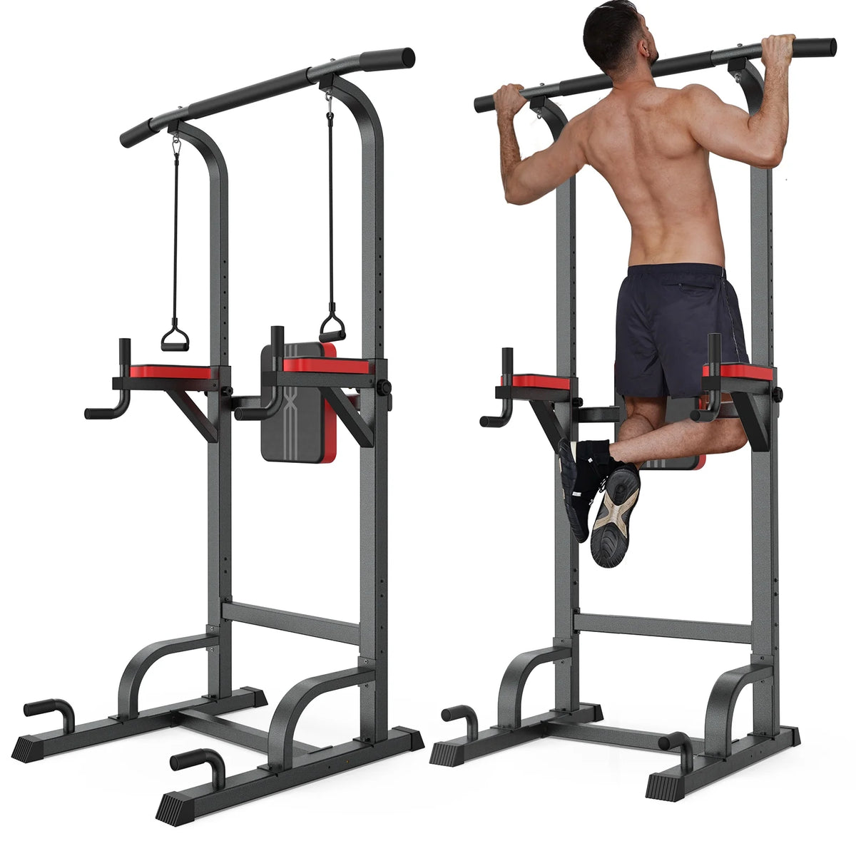 Multifunction Power Tower Dip Station Pull up Bar L236