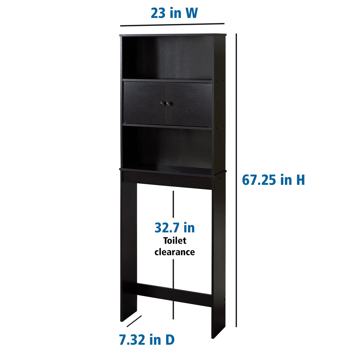 White 3-Shelf Bathroom Space Saver E779054