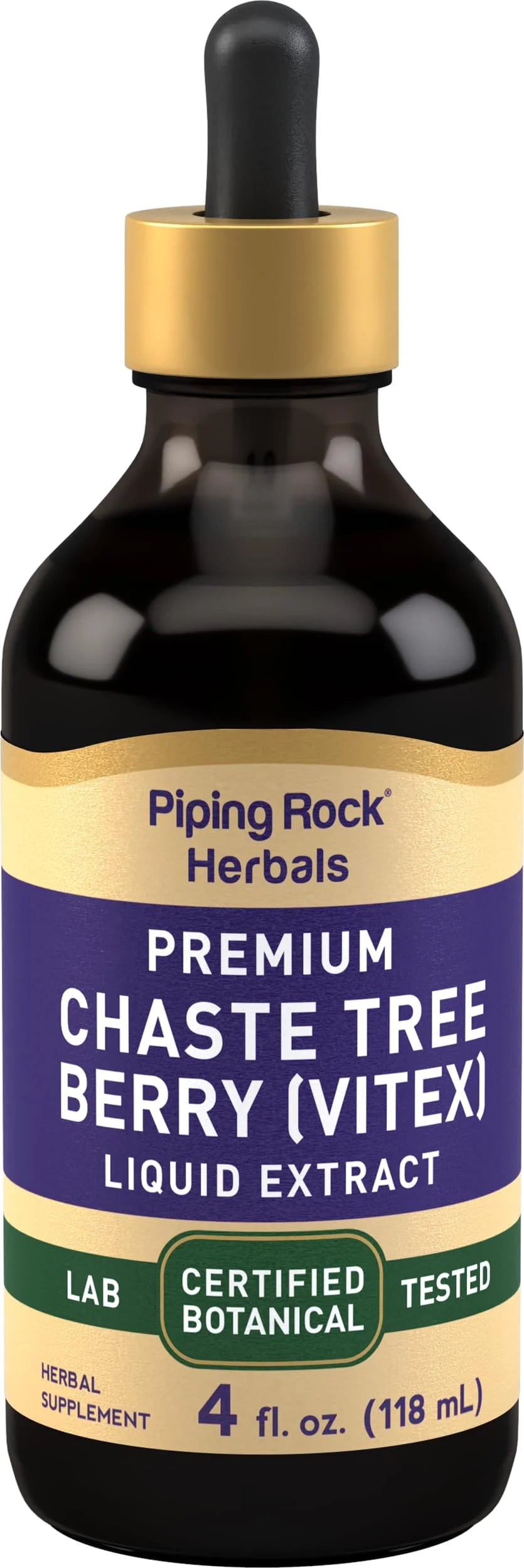 Chaste Tree Berry Liquid Extract 4 fl oz Alcohol Free Non-GMO Gluten Free I166155