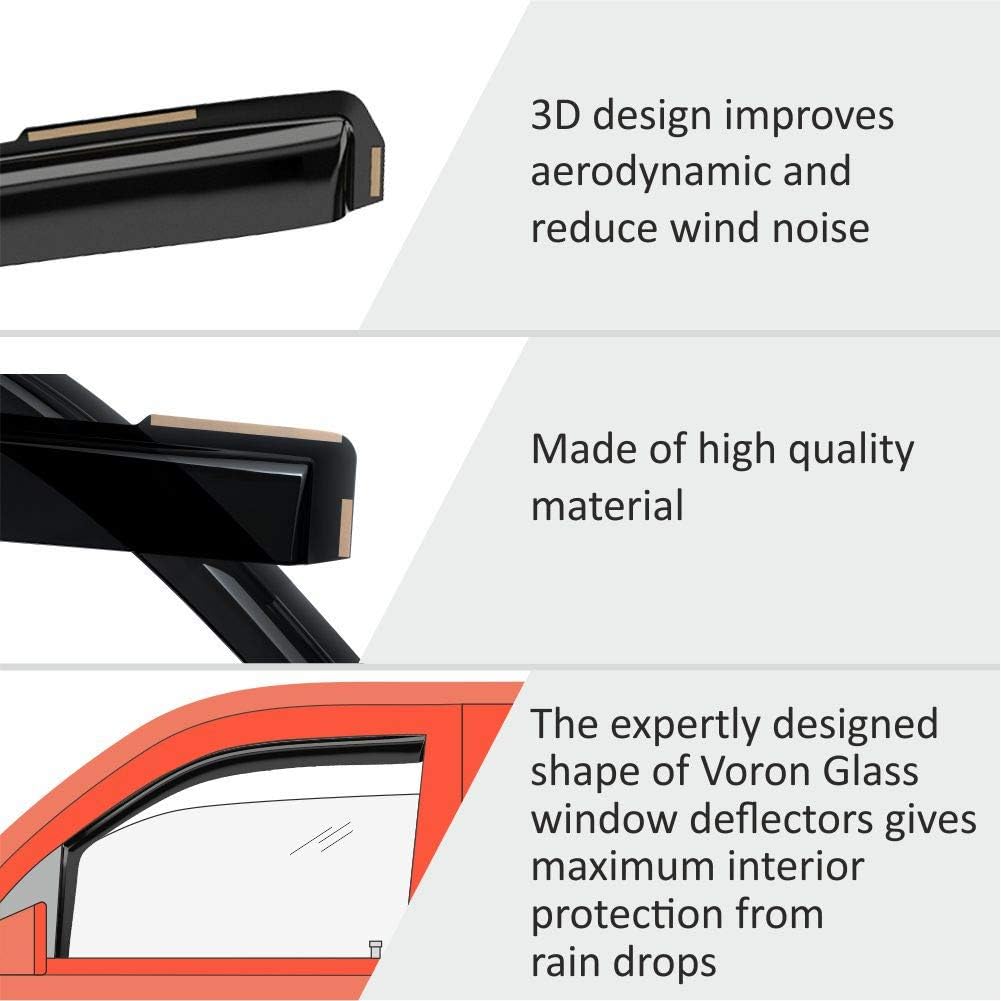 4 Pieces In-Channel Rain Guards for Trucks E4369