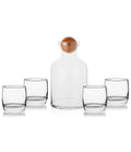 Glass Decanter with Wood Stopper Set G146135