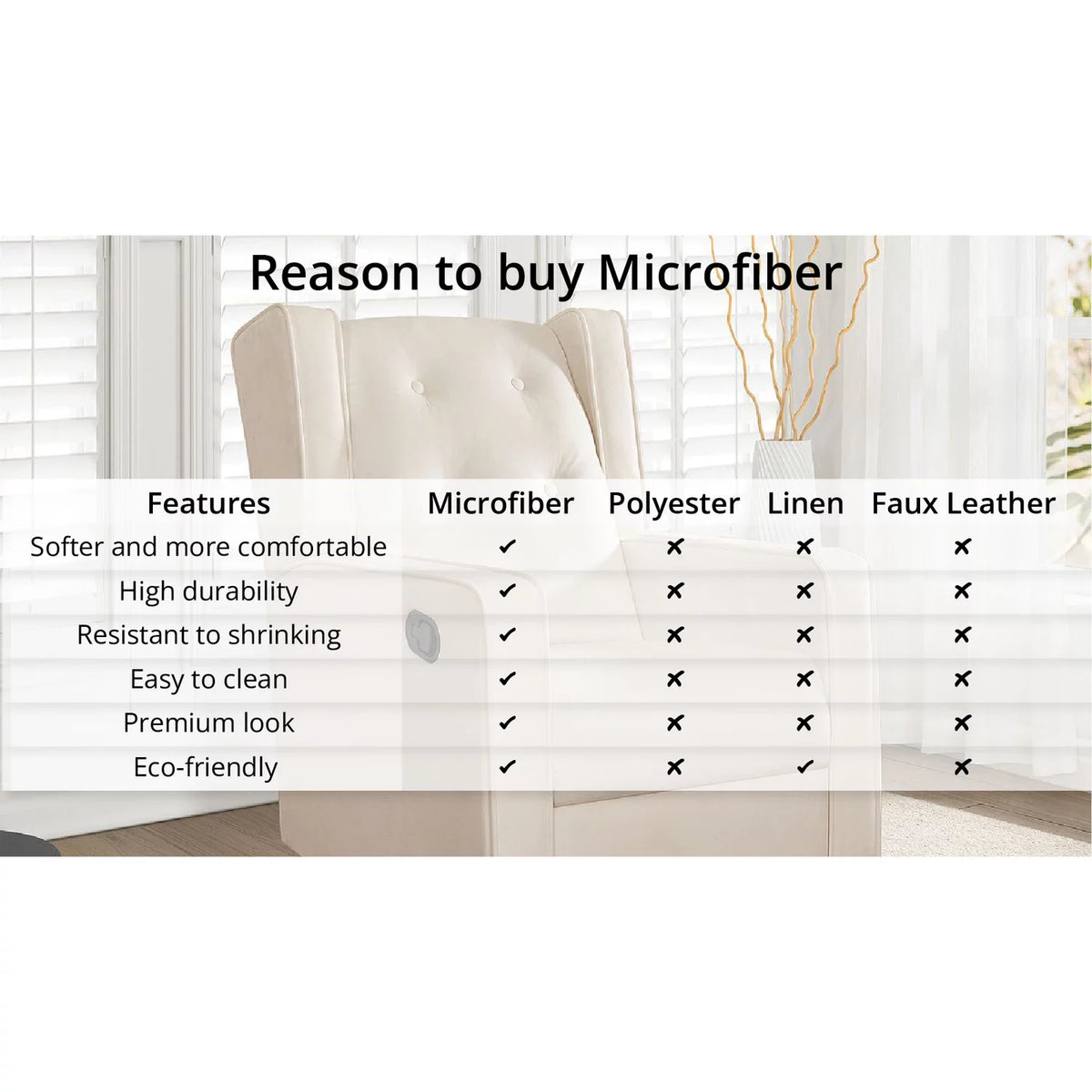 Swivel Glider Rocker Recliner Microfiber D736