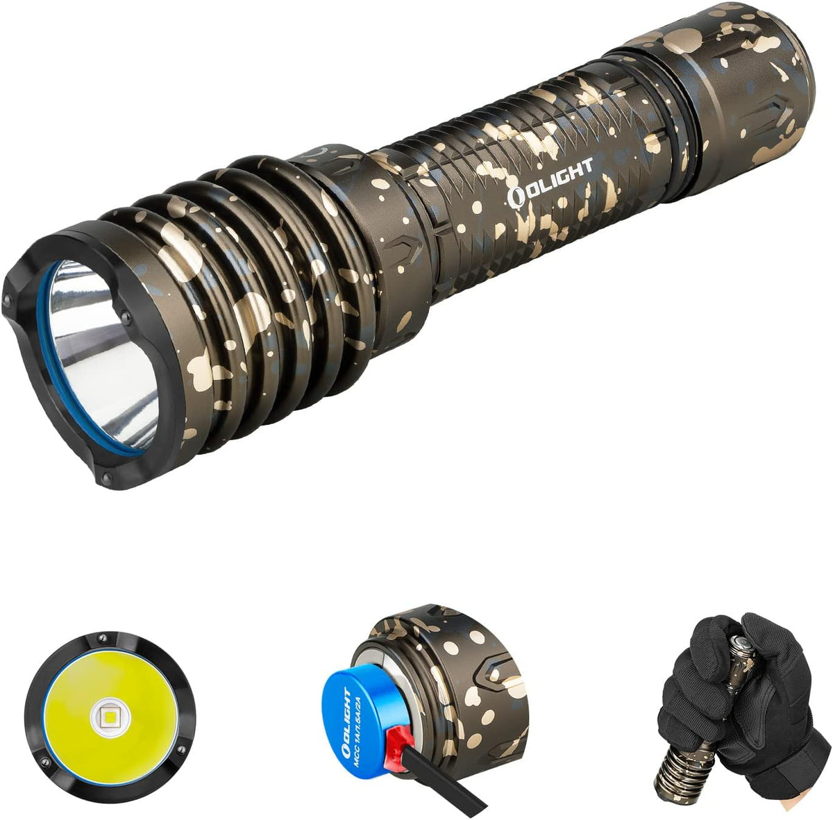 2500 Lumens Tactical Flashlight with 560 Meters Beam Distance (Black) P296755