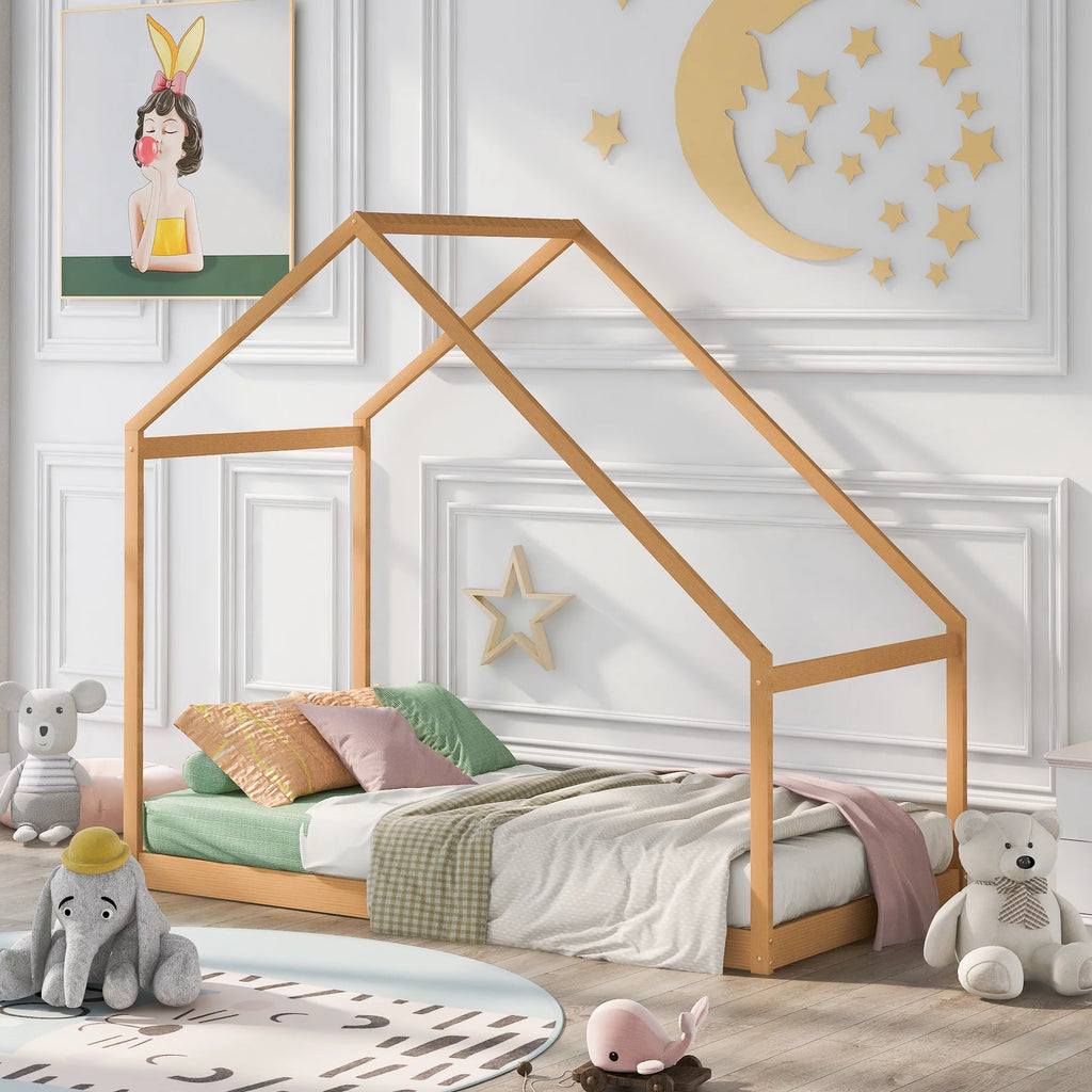 Twin Size Wooden House Bed C879