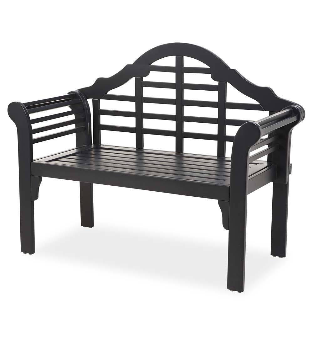 Black Eucalyptus Wood Garden Bench L86290