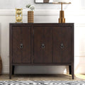 Antique Gray Wooden Storage Cabinet with Adjustable Shelf S90079
