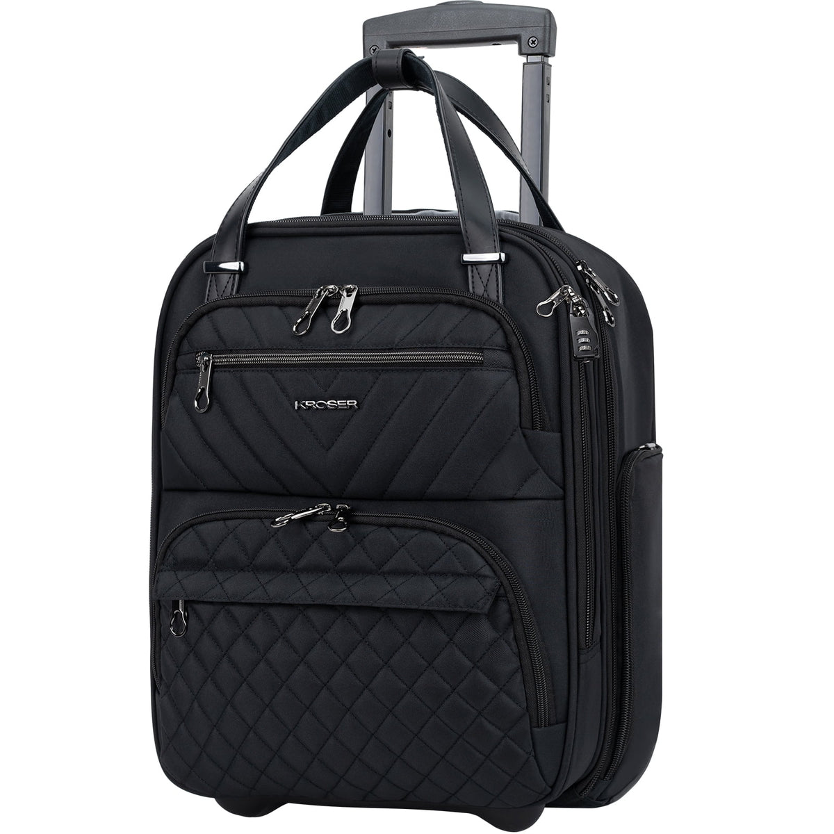 Black 16-inch Lightweight Carry On Suitcase O125