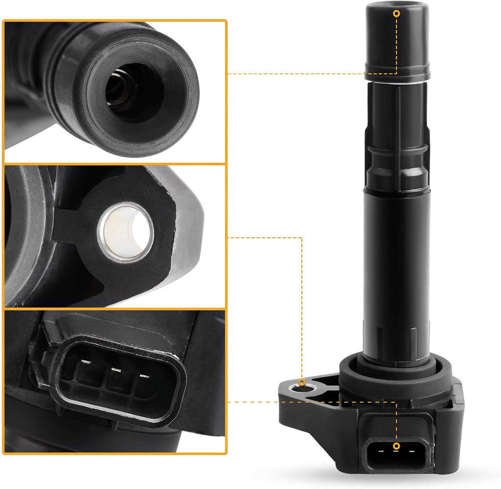 Ignition Coil 6-Pack Compatible with Honda Accord Civic Odyssey Pilot Ridgeline Acura CL RL TL 3.0L 3.2L 3.5L V6 Pack of 2 T19983