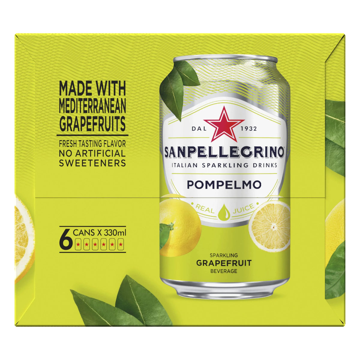 Italian Sparkling Drink, Grapefruit, 11.15 Fl Oz (Pack Of 6) E2387