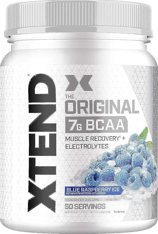 Sugar Free BCAA Powder Blue Raspberry Ice 50 Servings X131370