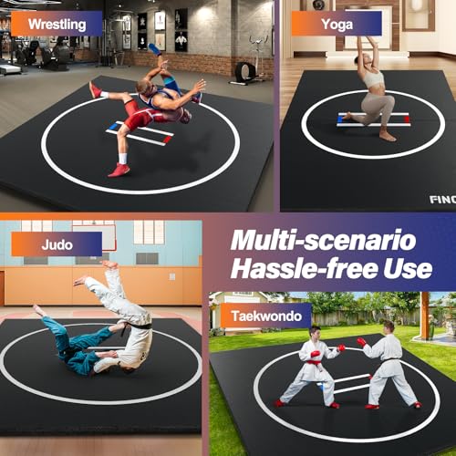 10' x 10' Black Wrestling Mat J95269